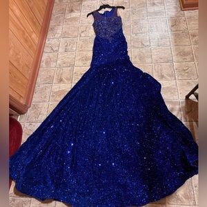Stunning Blue Sequin Gown